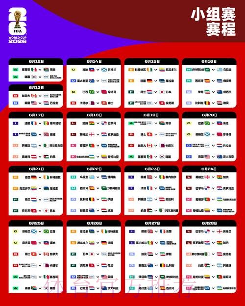 2026世界杯完整赛程免费 2026世界杯完整赛程免费